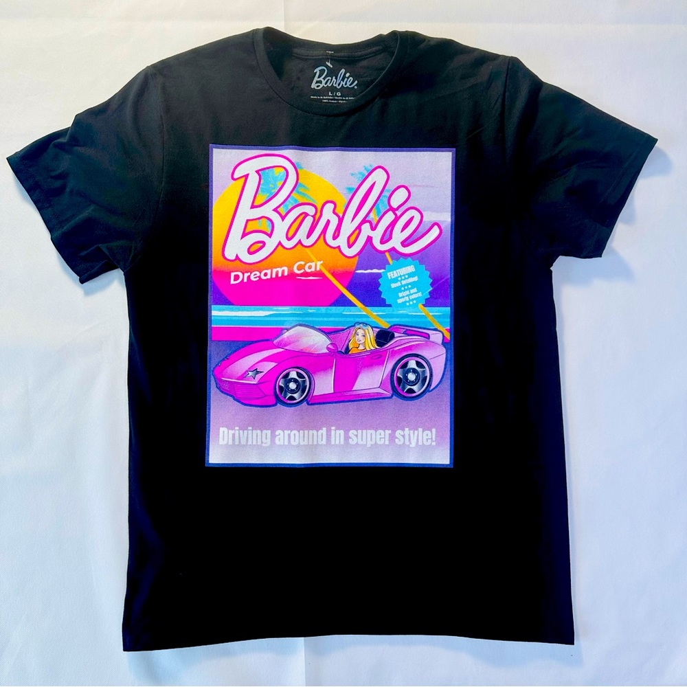 Barbie Graphic T-Shirt Dream‎ Car Women’s Size Large. New